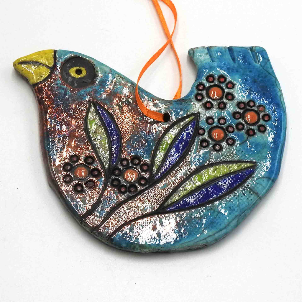 Raku 'Wee Birds' by Annabel